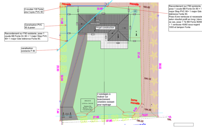 CLEON D'ANDRAN - Chemin de Miomeye - Division parcellaire
